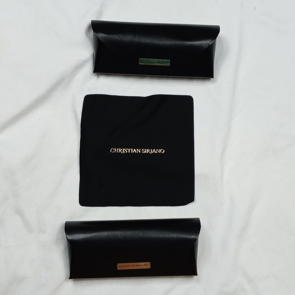 Christian Siriano3 piece glasses cases with one glasses wipe